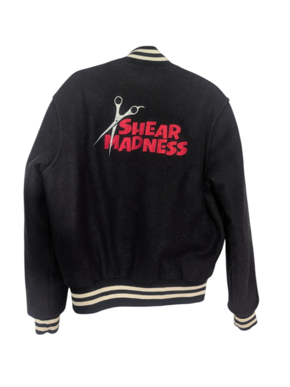 Shear Madness Vintage Varsity Jacket Celeste Oliva Small Medium